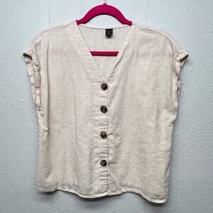 Shein Womens Top Small 100% Cotton Oversized Lightweight Relaxed Comfort Casual